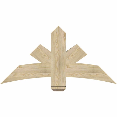 Ekena Millwork Alberta Rough Sawn Timber Gable Bracket, Douglas Fir, 48"W x 24"H x 6"D x 6"F, 12/12 Pitch GBW048X24X0606ALB00RDF